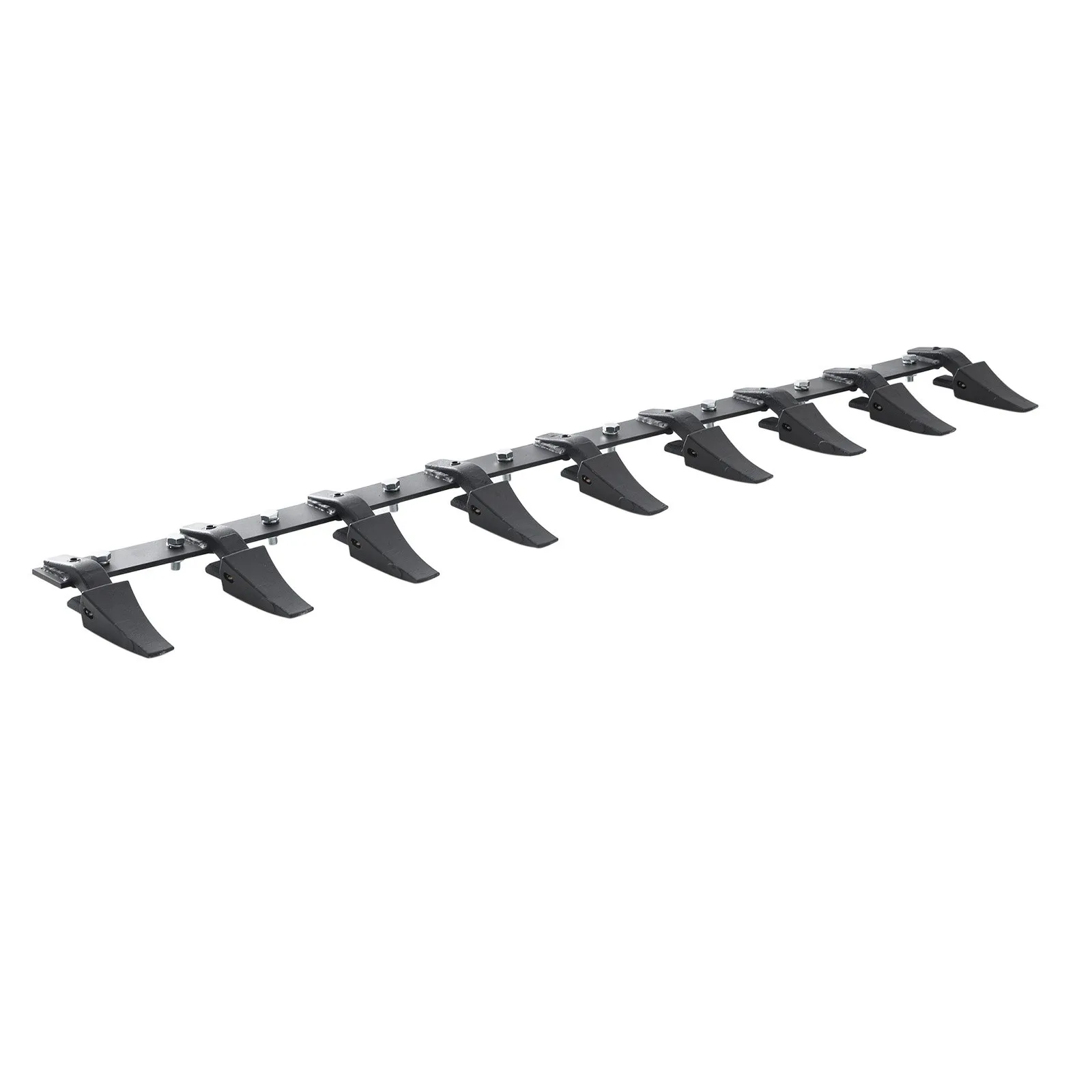 VEVOR Bucket Tooth Bar, 1800mm, Heavy Duty Tractor Bucket 9 Teeth Bar for Loader Tractor Skidsteer, 2000 kg Load-Bearing Capacity Bolt On Design, for Efficient Soil Excavation and Bucket Protection