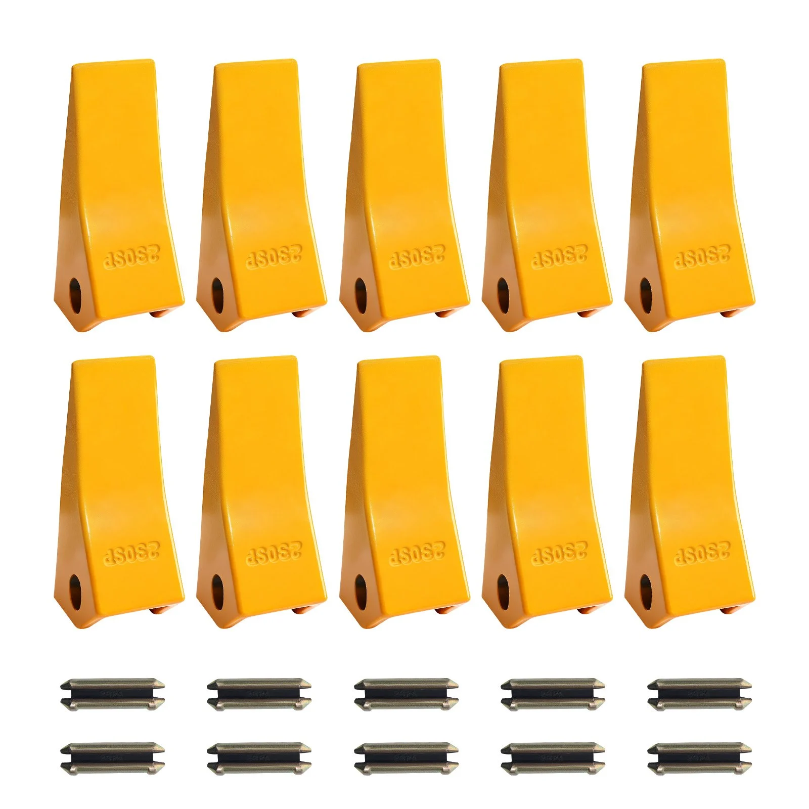 Bucket Tooth Storage Rack VEVOR Excavator Bucket Teeth with Pins, 10 Pack 5.79 in Bucket Tooth ...