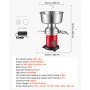 VEVOR Electric Milk Cream Separator, 60L/H Output 10500RPM Milk Cream Centrifugal Separator, 304 Stainless Steel Goat Cow Milk Skimmer Separating Machine with 4.5L Bowl Capacity (40W, 100-240V)