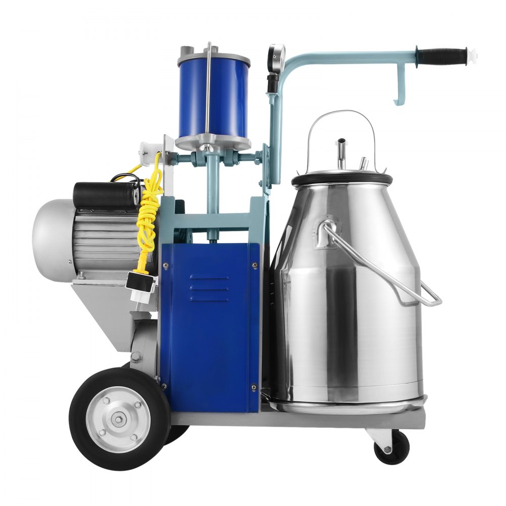 Ordeñadora eléctrica VEVOR 1440rmp/min 10-12 vacas por hora Ordeñadora agrícola portátil 0.55 KW 110V con cubo de acero inoxidable 304 de 25L para vacas u ovejas (para vacas y ovejas)
