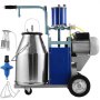 VEVOR Electric Milking Machine  25L, Stainless Steel Milking Milker 550W, 1440rmp/min Single Bucket Piston Tank Container Barrel Set Kit for Cows Cattle or Sheep Agricultural Portable