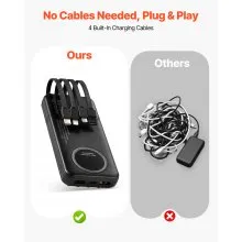 10000 mAh Power Bank Fast Charging Portable Charger External Battery 6 Outputs