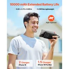 10000 mAh Power Bank Fast Charging Portable Charger External Battery 6 Outputs