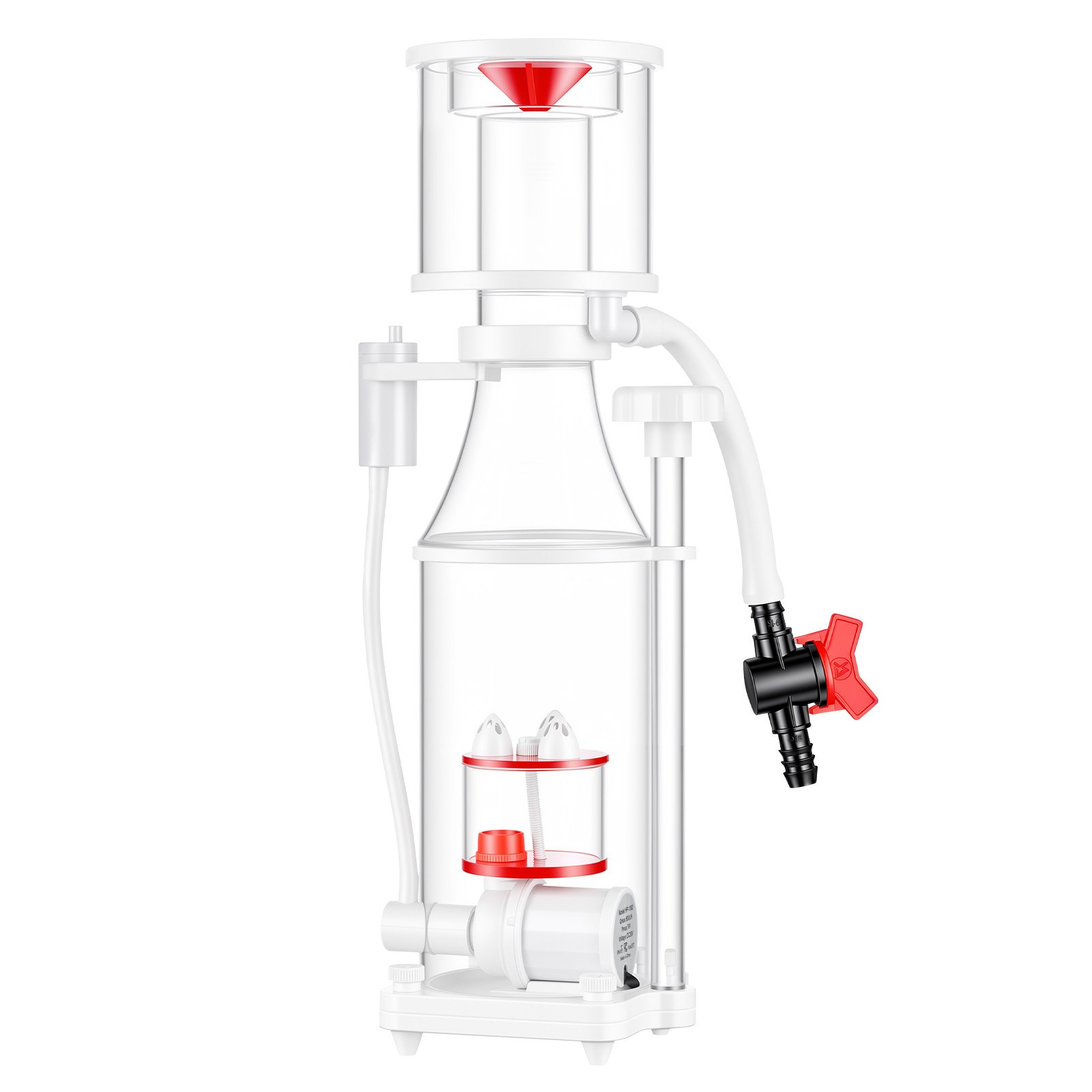 VEVOR Protein Skimmer for 200-400 L Saltwater Aquariums Internal with Pump, Protein Skimmer with DC Pinwheel Pump, Adjustable Control, Air Silencer, for 200-400 L Saltwater Aquariums & Fish Reef Tank