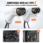 VEVOR Type 2 to Type 2 EV Charging Cable Electric Vehicle Cable 16A 5m 11kW TPU