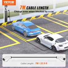 VEVOR Type 2 to Type 2 EV Charging Cable Electric Vehicle Cable 32A 7m 22kW TPU