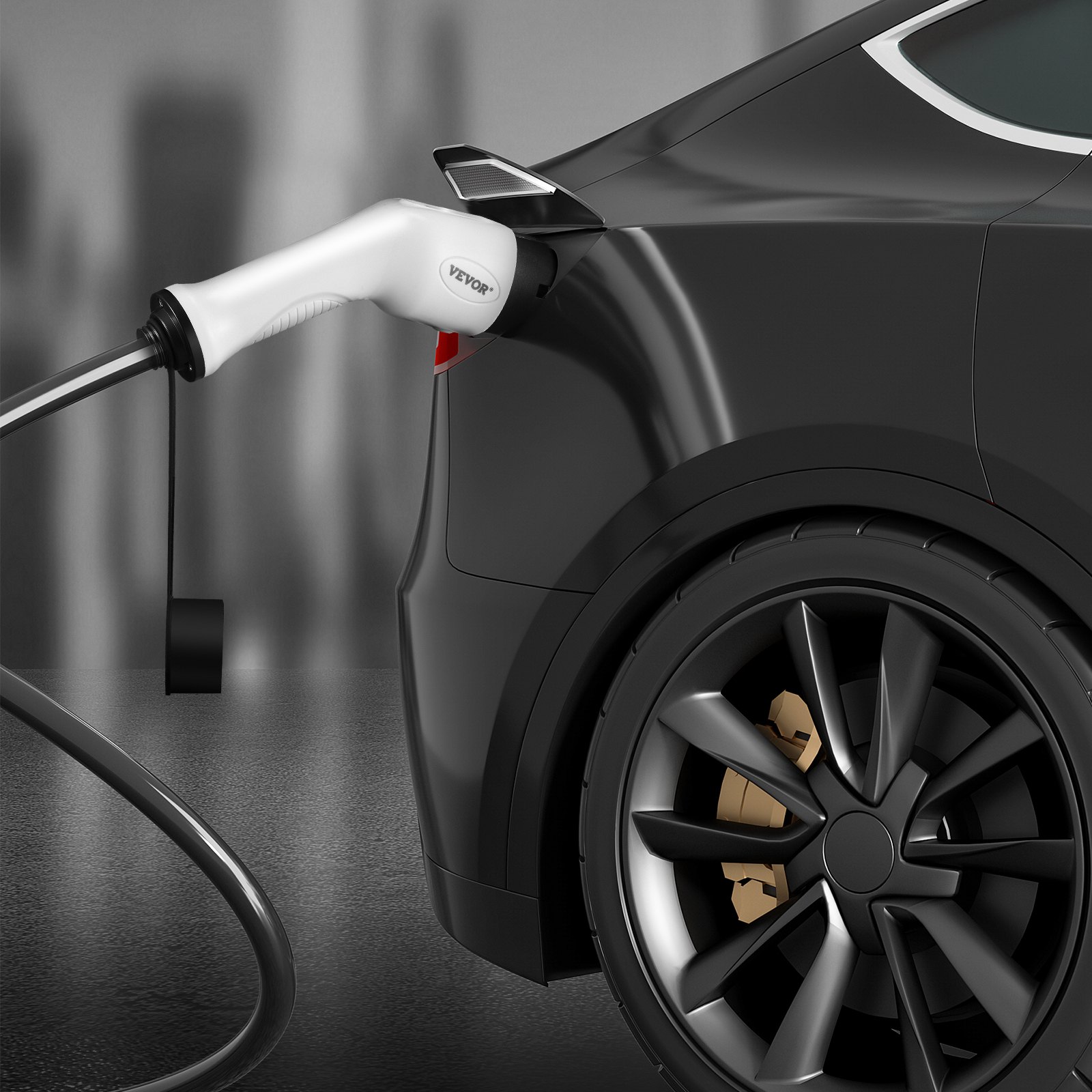 VEVOR Type 2 to Type 2 EV Charging Cable, 32Amp, 7kW 5 Meters Single Phase Electric Vehicle Car Charging Cable, IP66 Waterproof w Carry Bag, for IEC62196 EV & Plug-in Hybrid Electric Vehicle, CE&TUV