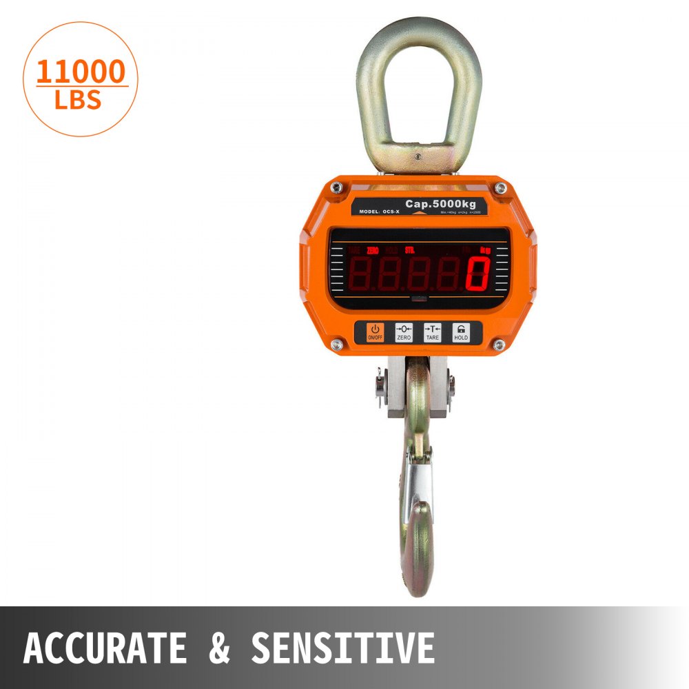 5T Digital Crane Scale 5000KG 11000LBS LCD  Auto power-off  Voltage display