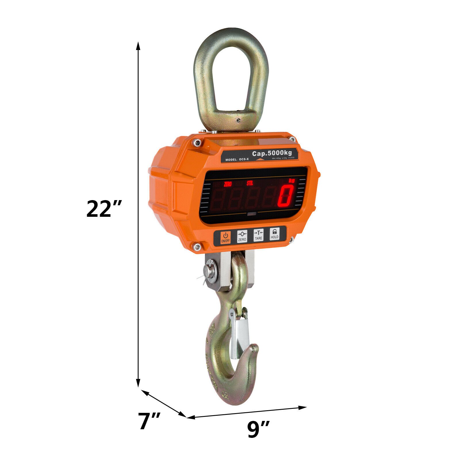 5T Digital Crane Scale 5000KG 11000LBS LCD  Auto power-off  Voltage display