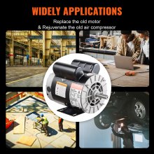 2HP SPL Air Compressor Motor 115/230V 20/10A 3450RPM 56 Frame CW/CCW Rotation (Factory Setting is CCW)