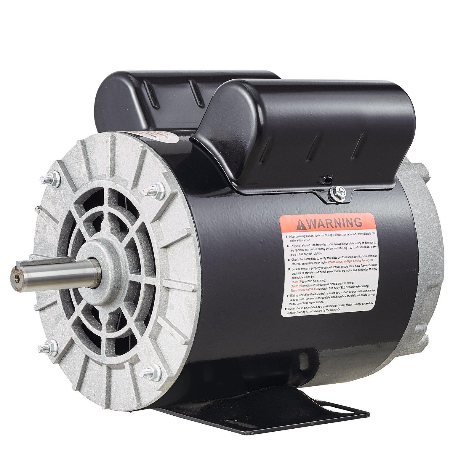 VEVOR 2HP SPL Air Compressor Electric Motor, 115/230V, 20/10 Amps, 56 Frame 3450RPM, 5/8" Keyed Shaft, 1.88" Shaft Length, Single Phase, CCW/CW (Factory Setting is CCW)