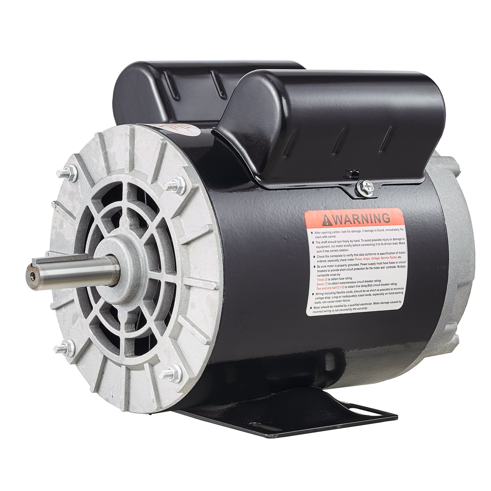 VEVOR 2HP SPL Air Compressor Electric Motor, 115/230V, 20/10 Amps, 56 Frame 3450RPM, 5/8" Keyed Shaft, 1.88" Shaft Length, Single Phase, CCW/CW (Factory Setting is CCW)