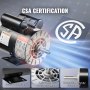 3.7HP Air Compressor Electric Motor 230V 17.2A 3450RPM 56 Frame CW/CCW Rotation (Factory Setting is CCW)
