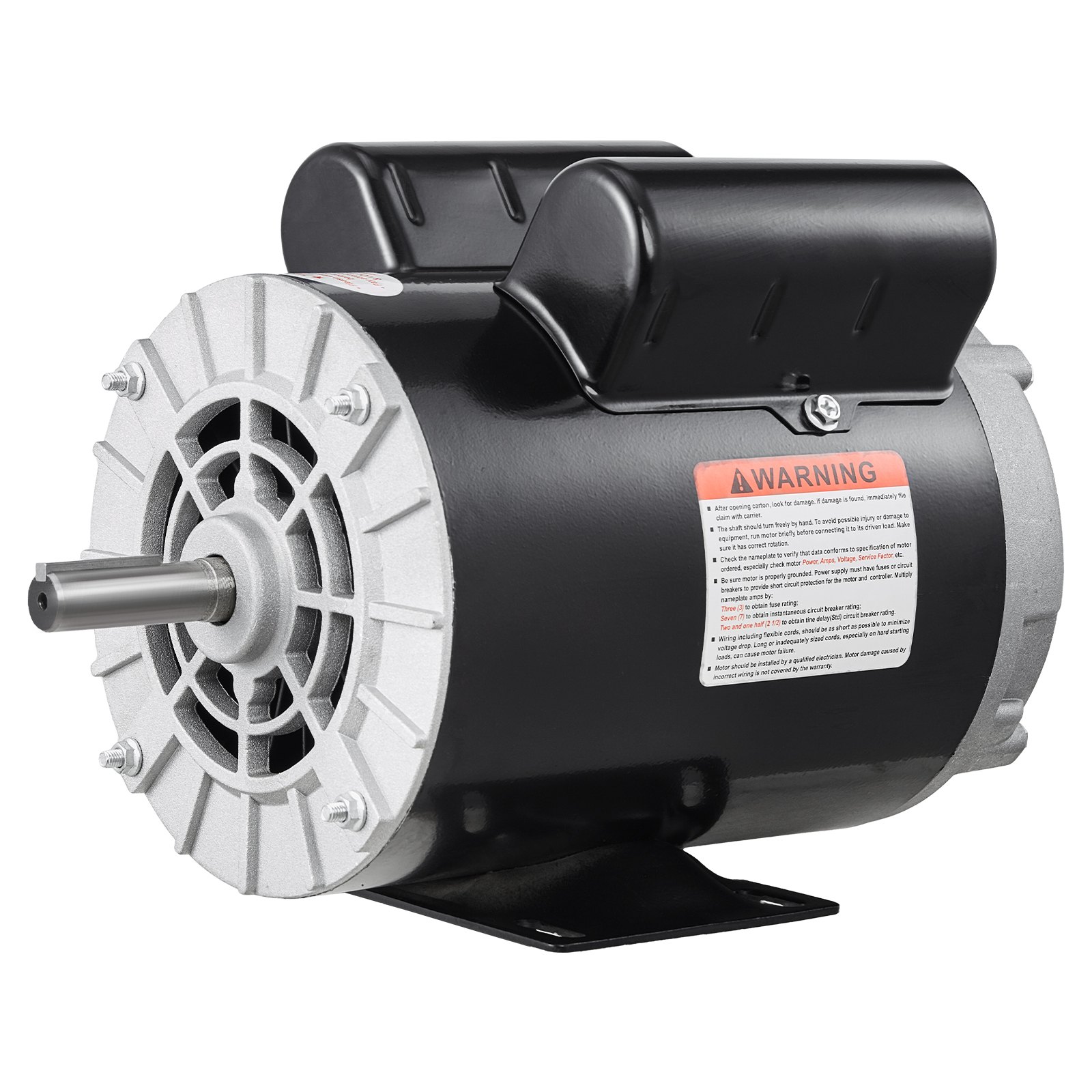 VEVOR 3.7HP Air Compressor Motor, 3450RPM Electric Motor, 230V 17.2 Amps, 5/8" Keyed Shaft 56 Frame, 1.88" Shaft Length, Single Phase, CCW/CW Rotation (Factory Setting is CCW)