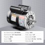 3HP Air Compressor Electric Motor 230V 15.5A 3450RPM 56 Frame CW/CCW Rotation