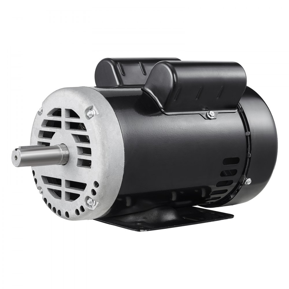 VEVOR 5HP Air Compressor Electric Motor, 230V 25 Amps, 56HZ Frame 3450RPM, 7/8" Keyed Shaft, 2.25" Shaft Length, Single Phase, CCW/CW (Factory Setting is CCW)