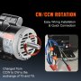 5HP Air Compressor Electric Motor 230V 25A 3450RPM 56Hz Frame CW/CCW Rotation