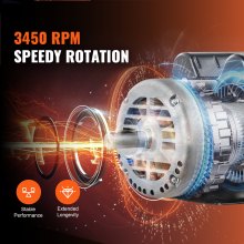 5HP Air Compressor Electric Motor 230V 25A 3450RPM 56Hz Frame CW/CCW Rotation (Factory Setting is CCW)