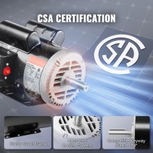 5HP Air Compressor Electric Motor 230V 25A 3450RPM 56Hz Frame CW/CCW Rotation (Factory Setting is CCW)