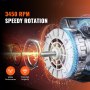 5HP SPL Air Compressor Motor 230V 17.6A 3450RPM 56 Frame CW/CCW Rotation (Factory Setting is CCW)