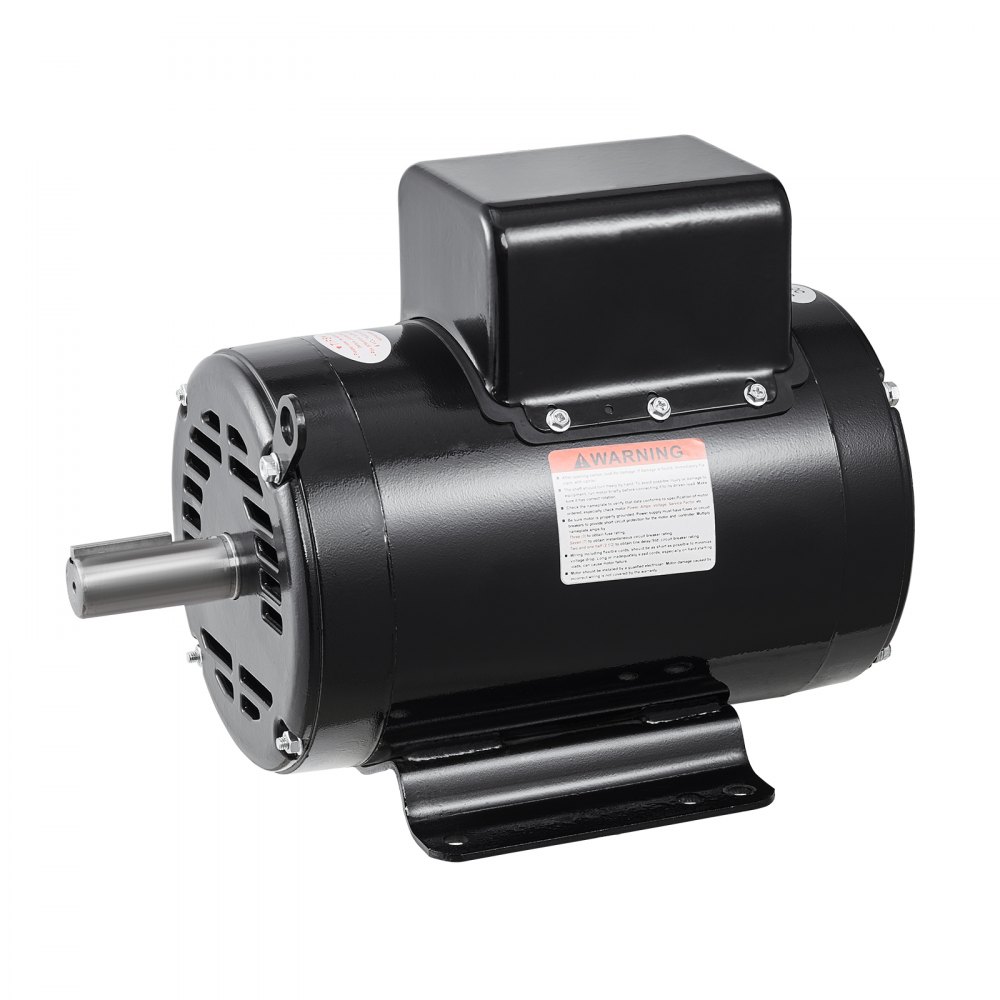 VEVOR 7.5HP Air Compressor Motor, 230V 31.6 Amps Electric Motor, 3450RPM 184T Frame, 1-1/8" Keyed Shaft, 2.75" Shaft Length for Air Compressors, Single Phase, CCW/CCW (Factory Setting is CCW)