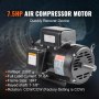 7.5HP Air Compressor Electric Motor 230V 31.6A 3450RPM 184T Frame CW/CCW Rotate (Factory Setting is CCW)