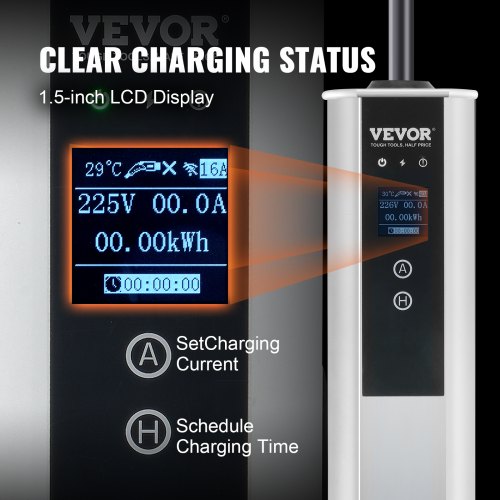 Vevor Draagbare EV-lader 3,68 KW Elektrische Voertui Oplader Ev Oplaadkabel Type 2 Iec62196 Cee 7 7 Stekker 8 16a 1 Fase Ev Oplaadstation 8 6m 760861834 Vevor Draagbare EV-lader 3,68 KW Elektrische Voertui Oplader Ev Oplaadkabel Type 2 Iec62196 Cee 7 7 Stekker 8 16a 1 Fase Ev Oplaadstation 8 6m 760861834