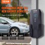 Φορητός φορτιστής EV VEVOR Τύπος 2, 16A 3,7 kW, Φορτιστής αυτοκινήτου ηλεκτρικού οχήματος με καλώδιο φόρτισης 28 ποδιών CEE 7/7 βύσμα LCD οθόνη, IEC 62196 Οικιακός σταθμός φόρτισης EV με γάντζο καλωδίου φόρτισης τσάντας μεταφοράς, IP66