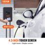 VEVOR Electric Vehicle Charging Station, 0-32A Adjustable, 7/22kW 220-240/380-400V Type 2 EV Car Charger, 7.5M TPE Charging Cable, IEC 62196-2, Single/Three Phase for Indoor/Outdoor Use, TUV Certified