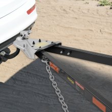 VEVOR Tow Bar, 2495 kg Towing Capacity with Chains, Powder-Coating Alloy Steel Bumper-Mounted Universal Towing Bar, Coupler Fits 5cm Ball Hitch, 100 cm Opening Width, for RV Car Trailer Truck