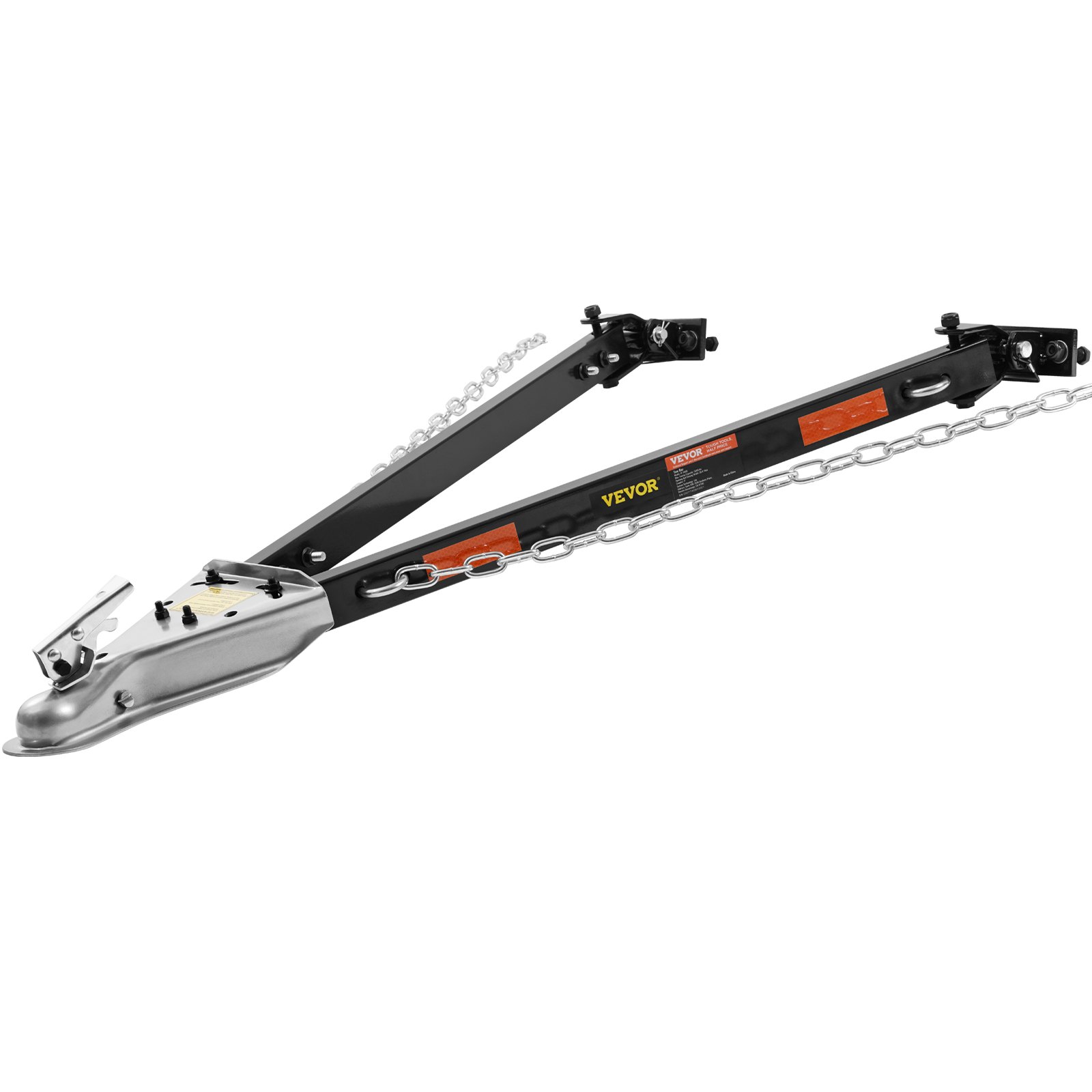 VEVOR Tow Bar, 5500 lbs Towing Capacity with Chains, Powder-Coating Alloy Steel Bumper-Mounted Universal Towing Bar, Coupler Fits 2-Inch Ball Hitch, 39.4-Inch Opening Width, for RV Car Trailer Truck