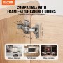 VEVOR Cabinet Door Hinges 40 Packs Full Overlay Soft Close for Frameless Type