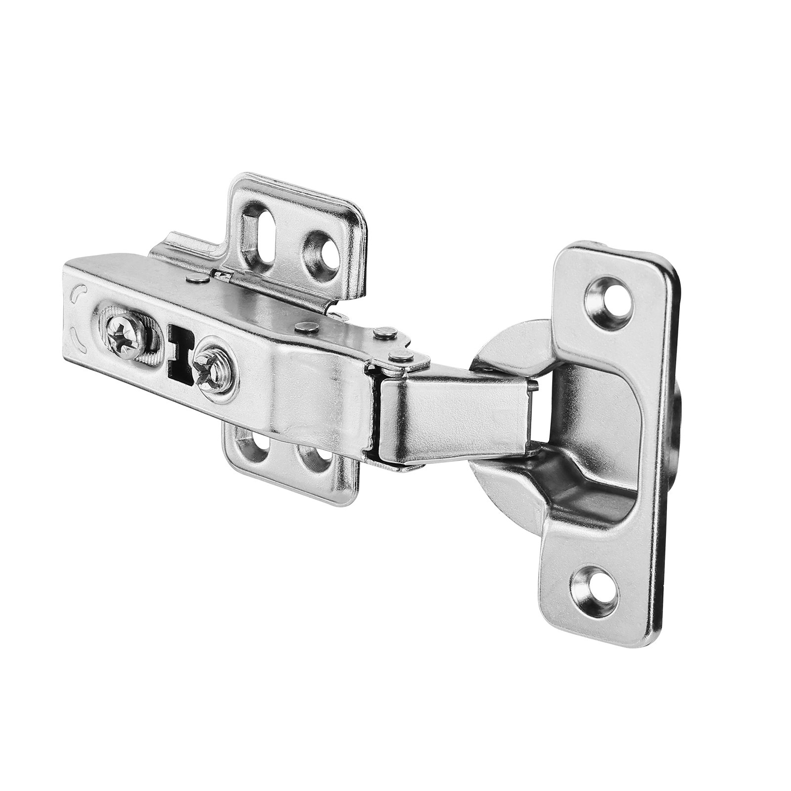 VEVOR Cabinet Hinges, 60 Packs Full Overlay Kitchen Cabinet Door Hinges, 100 Degree Opening Angel Soft Close Concealed Cupboard Hinges for Frameless Cabinet Type, with Mounting Screws