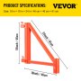 VEVOR Scaffold Outrigger, 18" x 18" x 24" Scaffolding Outriggers, 4 Pieces Outriggers for Scaffolding w/ Locking Pins for Home Improvement Projects Like Painting, Patching Drywall or Cleaning Windows