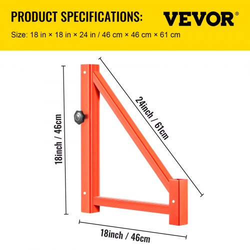 VEVOR Scaffold Outrigger, 18" x 18" x 24" Scaffolding Outriggers, 4 Pieces Outriggers for Scaffolding, Screw Type for Home Improvement Projects Like Painting, Patching Drywall or Cleaning Windows