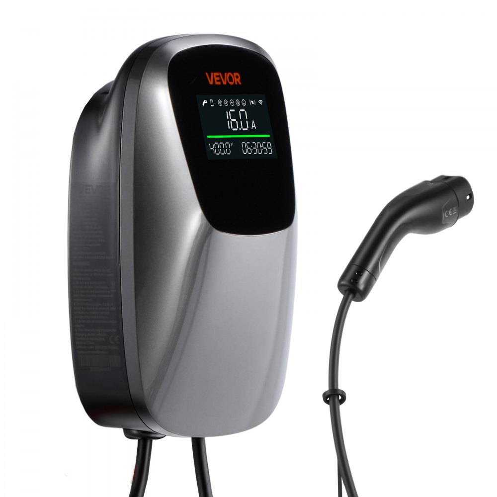VEVOR Electric Vehicle Charging Station 11kW Three-Phase EV Charger CEE 16A, for All EVs and PHEVs, 400V AC Home Type 2 Smart Car Charging Wallbox, with APP Remote Control & Digital Display, IP65