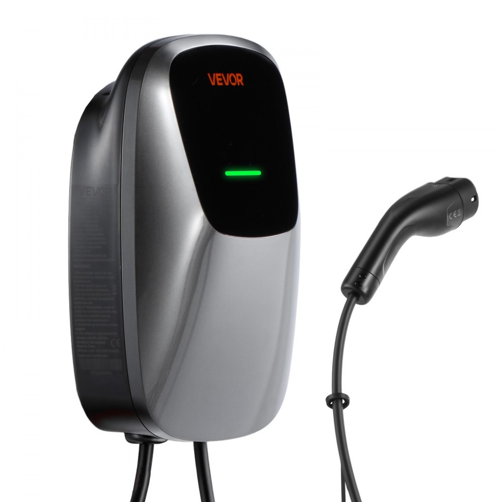 VEVOR Electric Vehicle Charging Station 22kW Three-Phase EV Charger 7.5M, for All EVs and PHEVs, 400V AC Home Type 2 Smart Car Wallbox, 32A Current, with APP Remote Control & LED Indicator, IP65
