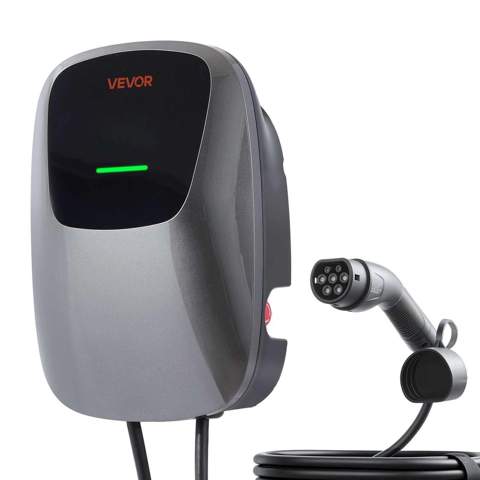 VEVOR Electric Vehicle Charging Station 22kW Three-Phase EV Charger 7.5M, for All EVs and PHEVs, 400V AC Home Type 2 Smart Car Wallbox, 32A Current, with APP Remote Control & LED Indicator, IP65