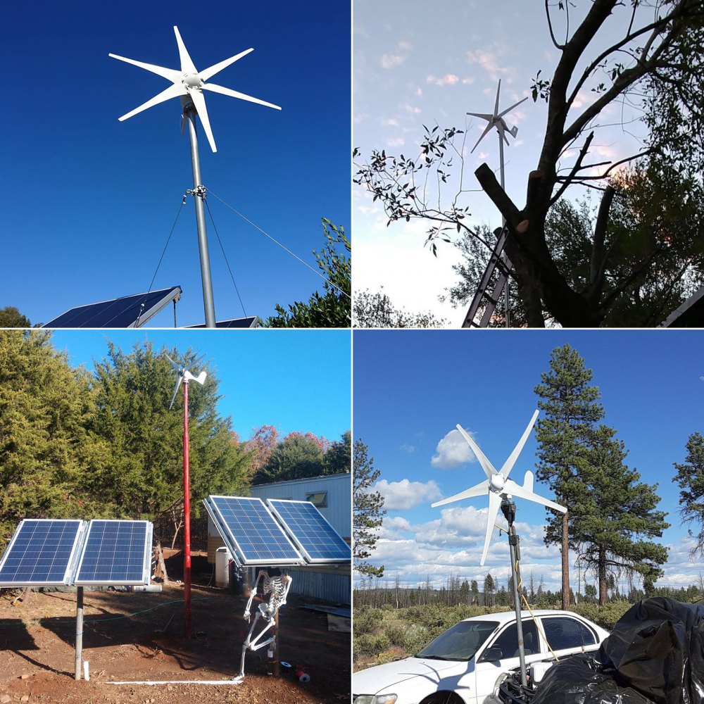 Brand New 300W LOW START SPEED WIND  GENERATOR TURBINE 6 BLADES LIGHT AND POWERFUL