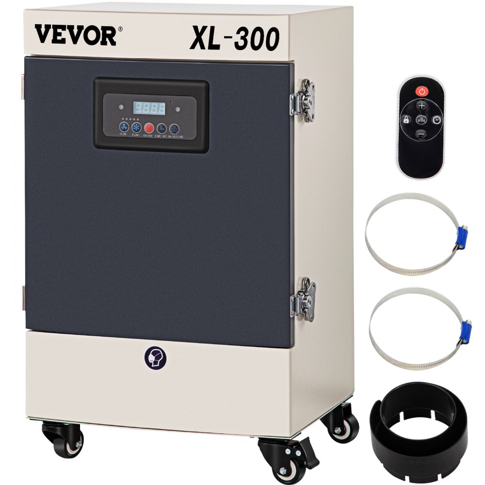 VEVOR Extractor de humos de soldadura, 330 W, 270 CFM, absorbente de humo, filtros de 6 etapas, 5 velocidades con control remoto inalámbrico para soldadura, grabado láser y soldadura de bricolaje