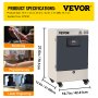 VEVOR Solder Fume Extractor, 330W 270 CFM Smoke Absorber, 6-Stage Filters 5 Speeds with Wireless Remote Control for Soldering, Laser Engraving and DIY Welding