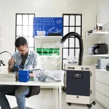 VEVOR Solder Fume Extractor, 330W 270 CFM Smoke Absorber, 6-Stage Filters 5 Speeds with Wireless Remote Control for Soldering, Laser Engraving and DIY Welding (Hose Not Included)