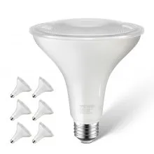 PAR38 Outdoor Flood Light Bulb 6 Pack 1050 Lumens LED Bulbs 5000K Dimmable