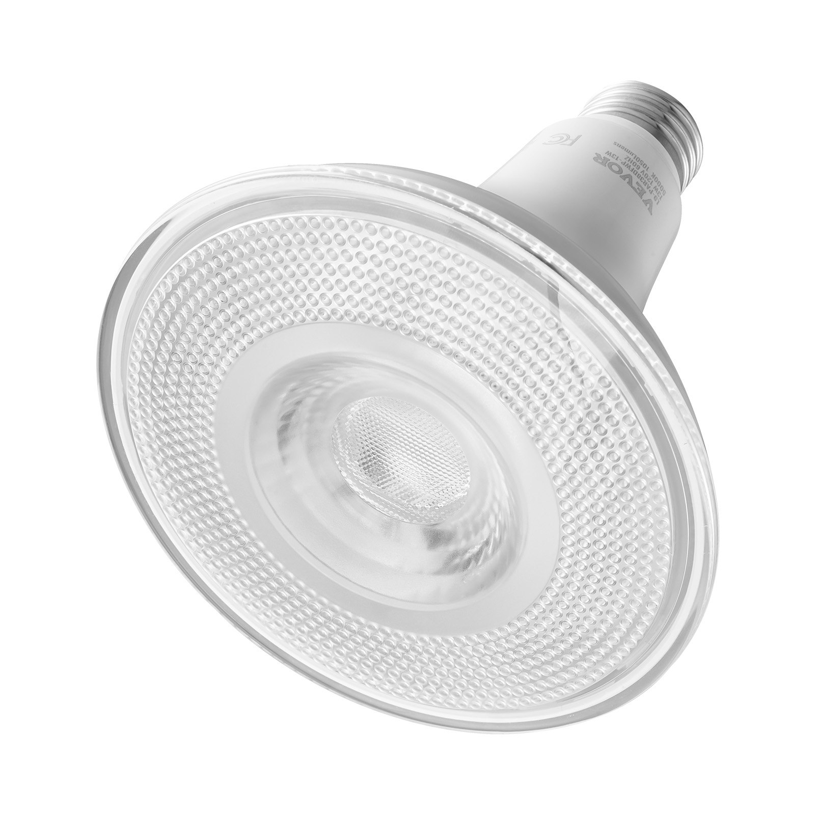 VEVOR PAR38 Flood Light Bulb, 6 Pack LED Outdoor Flood Lights, 1050 Lumens LED Flood Light Bulbs, 5000K Cool White Light, 15,000 Hour Lifetime, Weatherability Stepless Dimmable Recessed Can Light Bulb