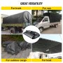 VEVOR Flatbed Tarps, 18OZ Flatbed Truck Tarp, 16x27 Ft Vinyl Lumber Tarp, Black Heavy Duty Trailer Tarp with Stainless Steel D Rings and a Flap for Trucks, Vans, Boats, Machinery & Outdoor Materials