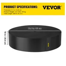 VEVOR Landscape Edging, 10 inch Depth 300 ft Total Length, Recycled HDPE Coiled Terrace Board, Flexible Bender Border for Landscaping, Lawn, Garden, Yard, Against Invading Weeds, Black