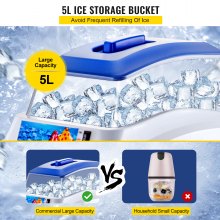 Commercial Ice Shaver Ice Shaving Machine, with Hopper, Electric Snow Cone Maker