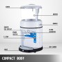 VEVOR 110V Commercial Ice Shaver Crusher 1102 LBS/H with 17.6 LBS Hopper, 350 W Tabletop Electric Snow Cone Maker 320 RPM Rotate Speed Perfect For Parties Events Snack Bar