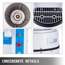 VEVOR Trituradora de hielo comercial de 110 V, 1100 libras/h con tolva de 17,6 libras, máquina eléctrica de mesa de 350 W para hacer conos de nieve, velocidad de rotación de 320 RPM, perfecta para fiestas, eventos, snack bar