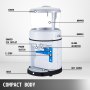 Electric Ice Crusher Shaver Commercial Machine Snow Cone Maker w/Hopper 500kg/h
